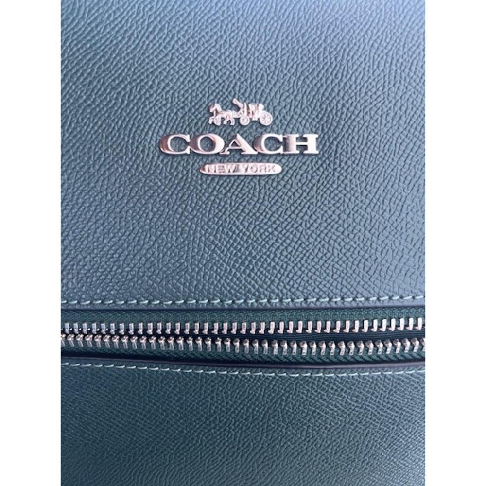 Coach Gallery Tote‎ Crossgrain Leather Shoulder Bag Purse 79608 Dark Teal - Picture 7 of 8